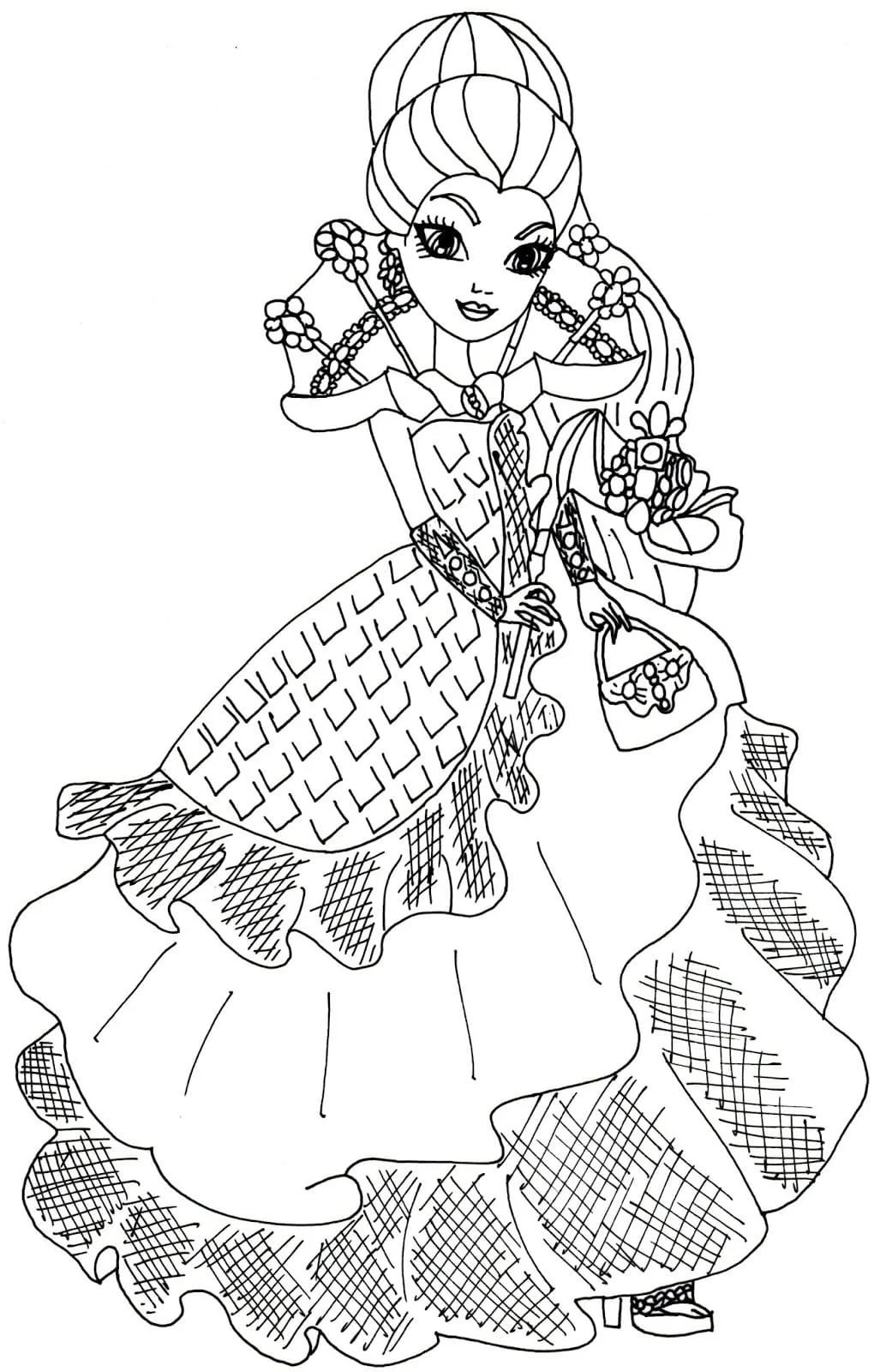 Çocuklar İçin Ever After High Boyama Sayfaları 