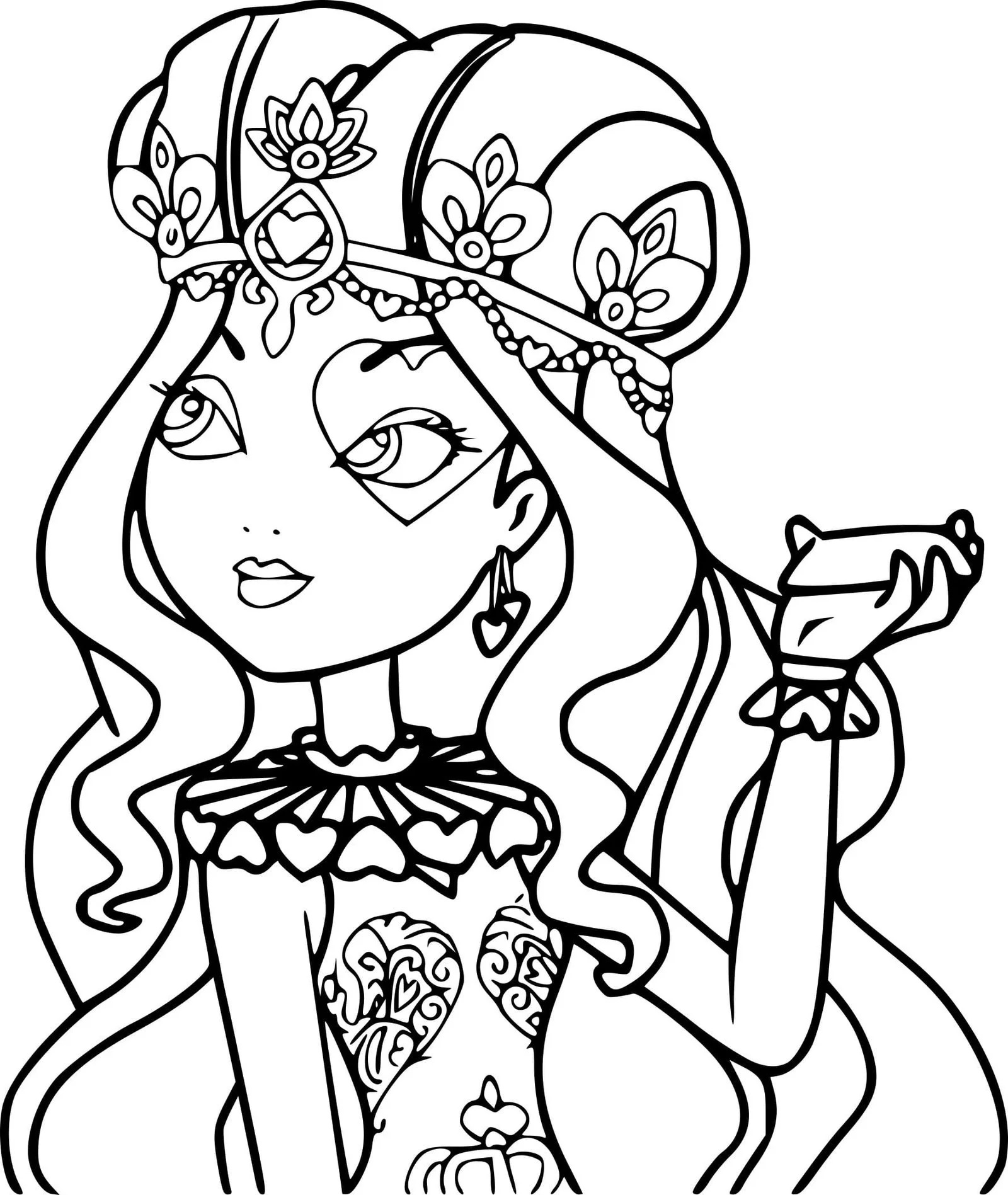 Çocuklar İçin Ever After High Boyama Sayfaları 