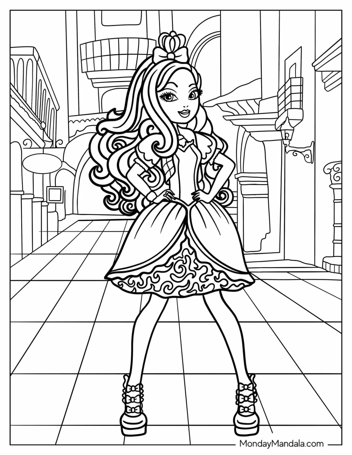 Çocuklar İçin Ever After High Boyama Sayfaları 
