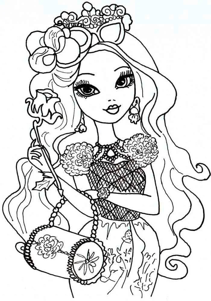 Çocuklar İçin Ever After High Boyama Sayfaları 