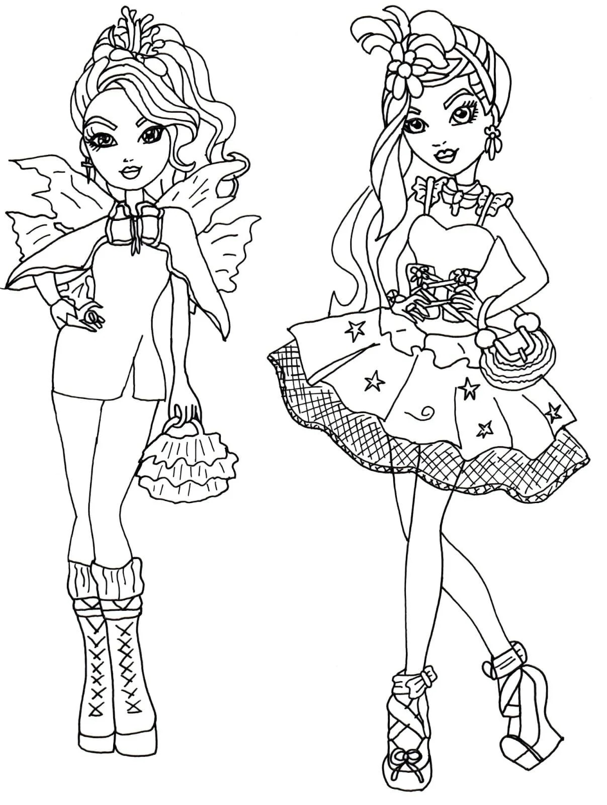 Çocuklar İçin Ever After High Boyama Sayfaları 
