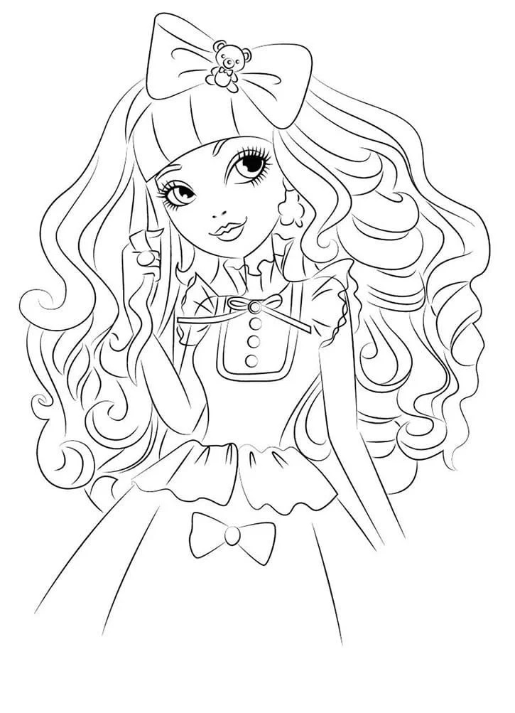 Çocuklar İçin Ever After High Boyama Sayfaları 