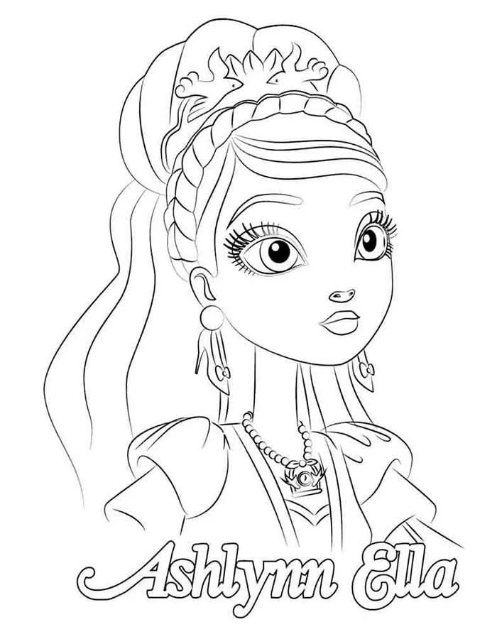 Çocuklar İçin Ever After High Boyama Sayfaları 