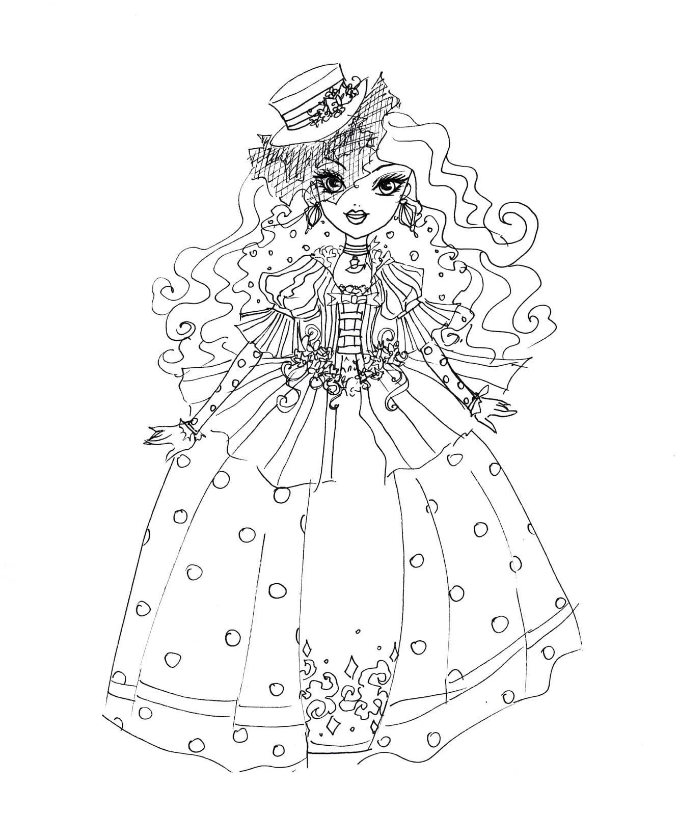 Çocuklar İçin Ever After High Boyama Sayfaları 