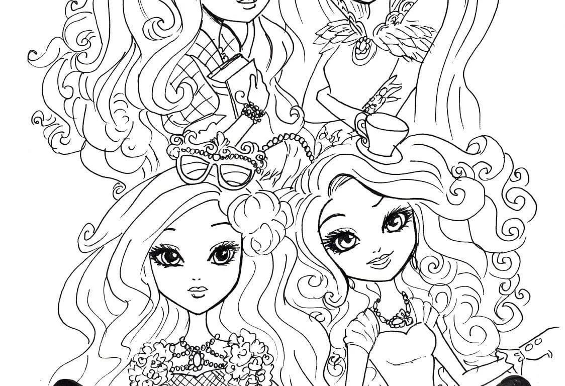 Çocuklar İçin Ever After High Boyama Sayfaları 