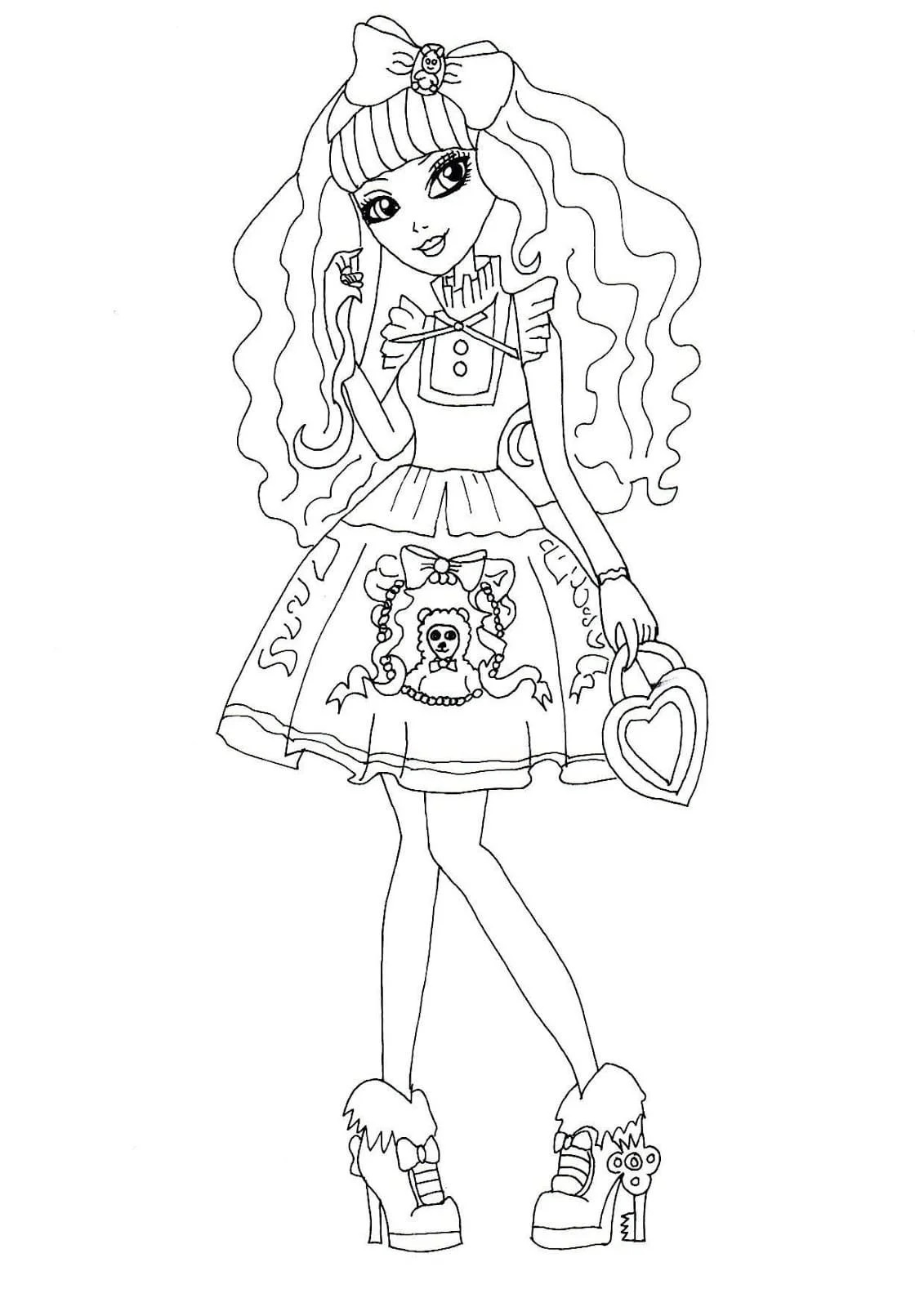 Çocuklar İçin Ever After High Boyama Sayfaları 