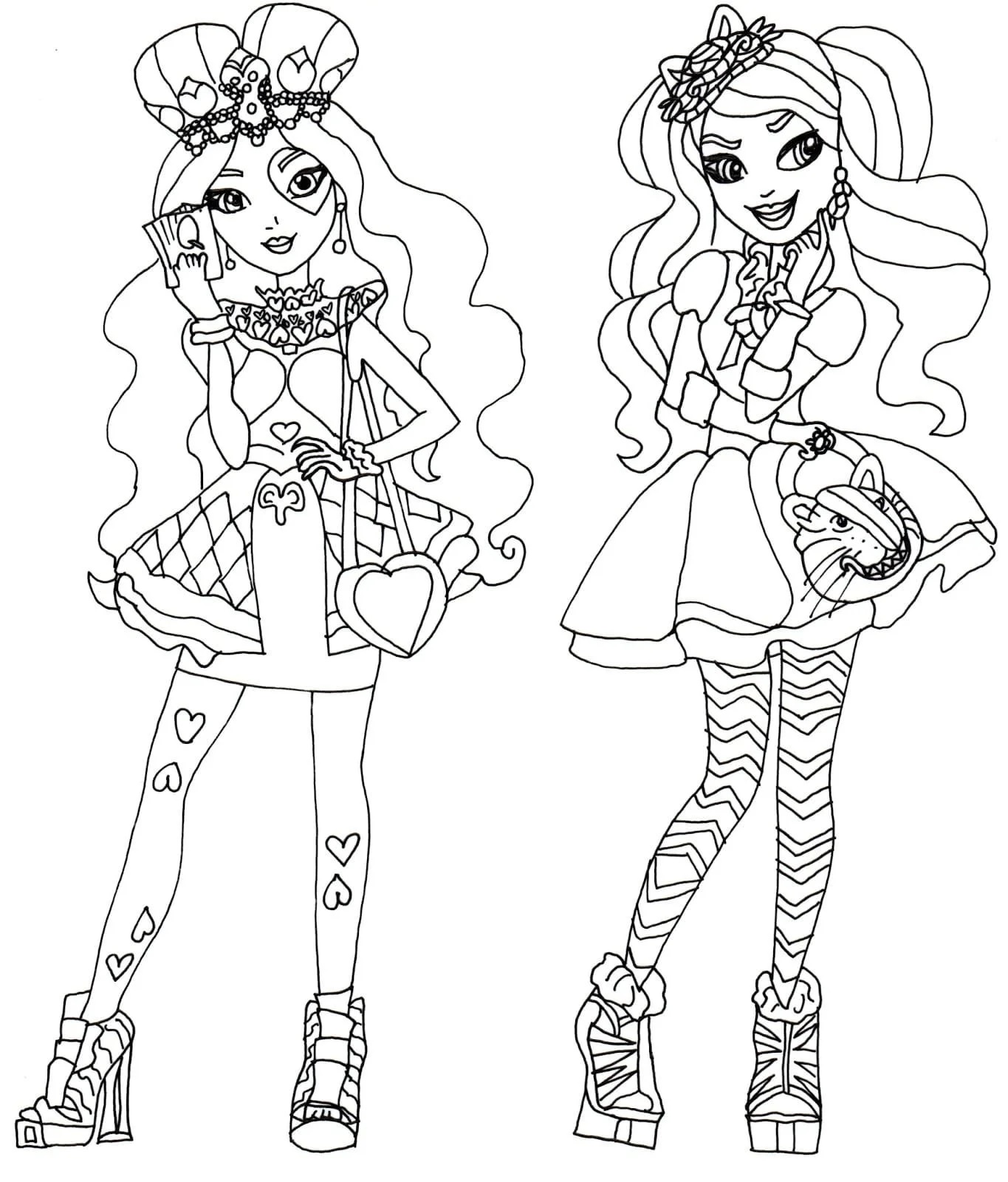 Çocuklar İçin Ever After High Boyama Sayfaları 