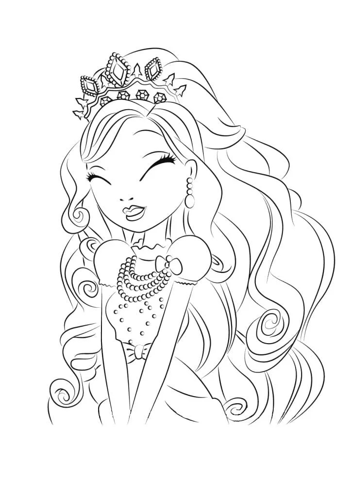 Çocuklar İçin Ever After High Boyama Sayfaları 
