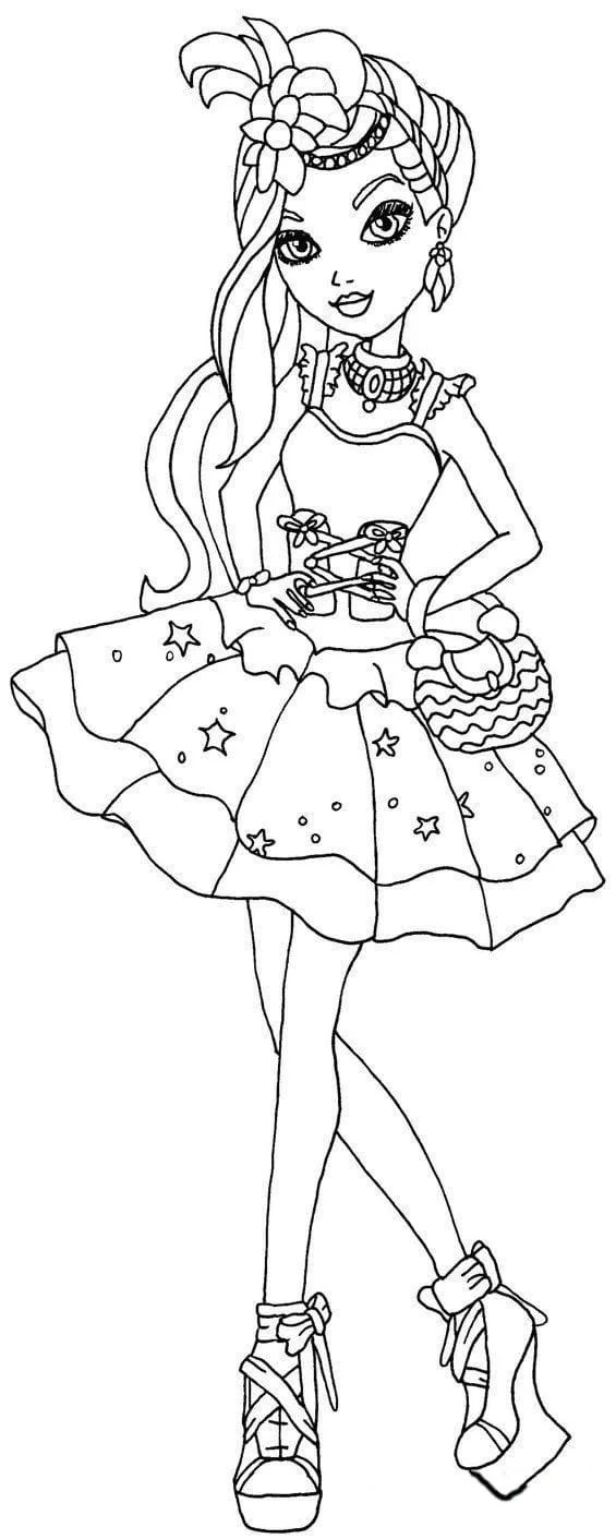 Çocuklar İçin Ever After High Boyama Sayfaları 