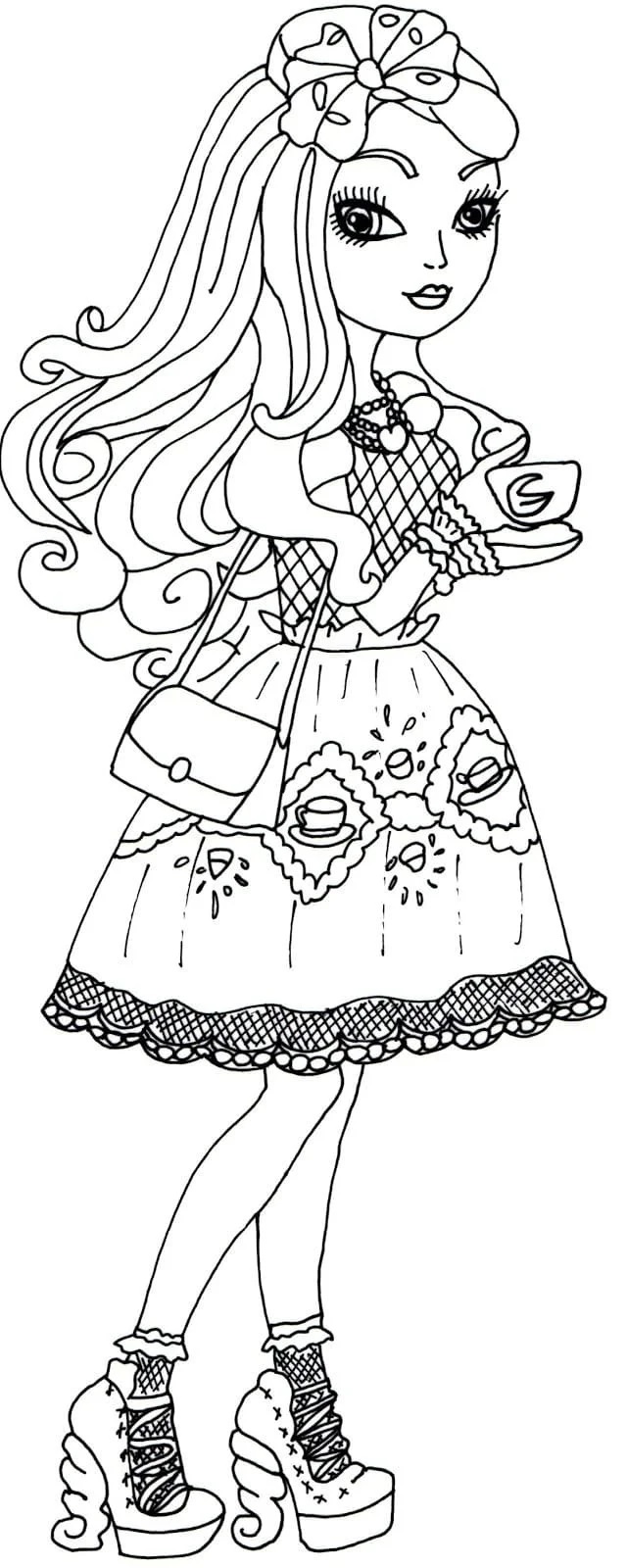 Çocuklar İçin Ever After High Boyama Sayfaları 