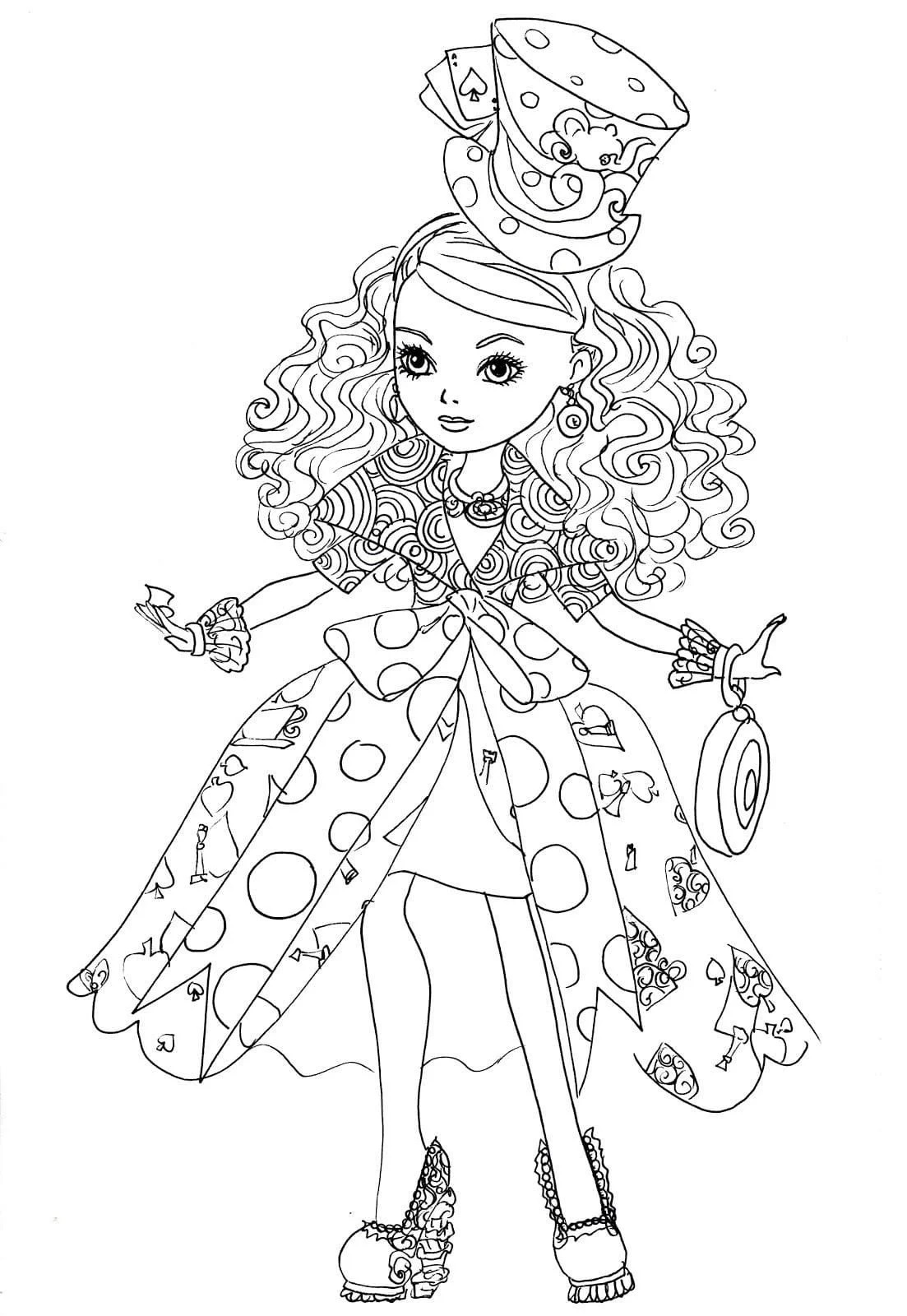 Çocuklar İçin Ever After High Boyama Sayfaları 
