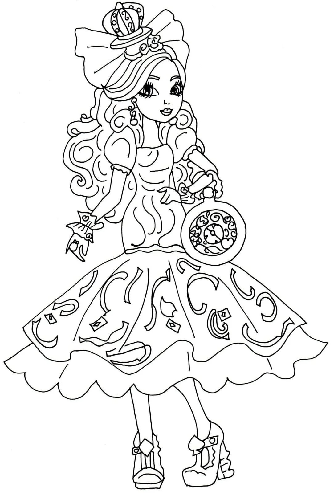 Çocuklar İçin Ever After High Boyama Sayfaları 
