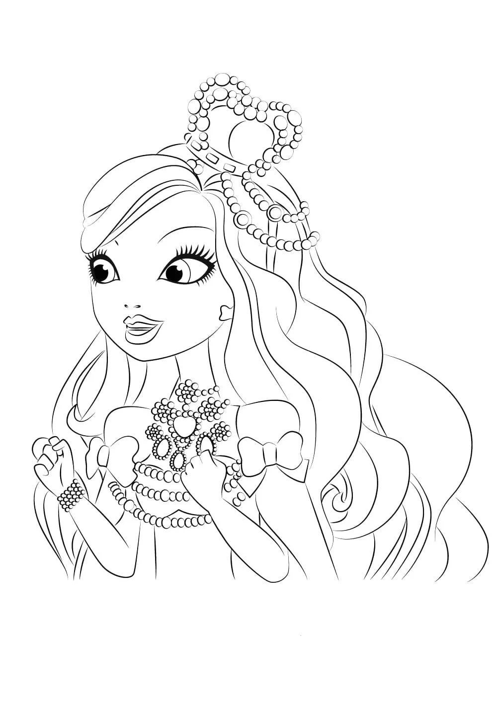 Çocuklar İçin Ever After High Boyama Sayfaları 