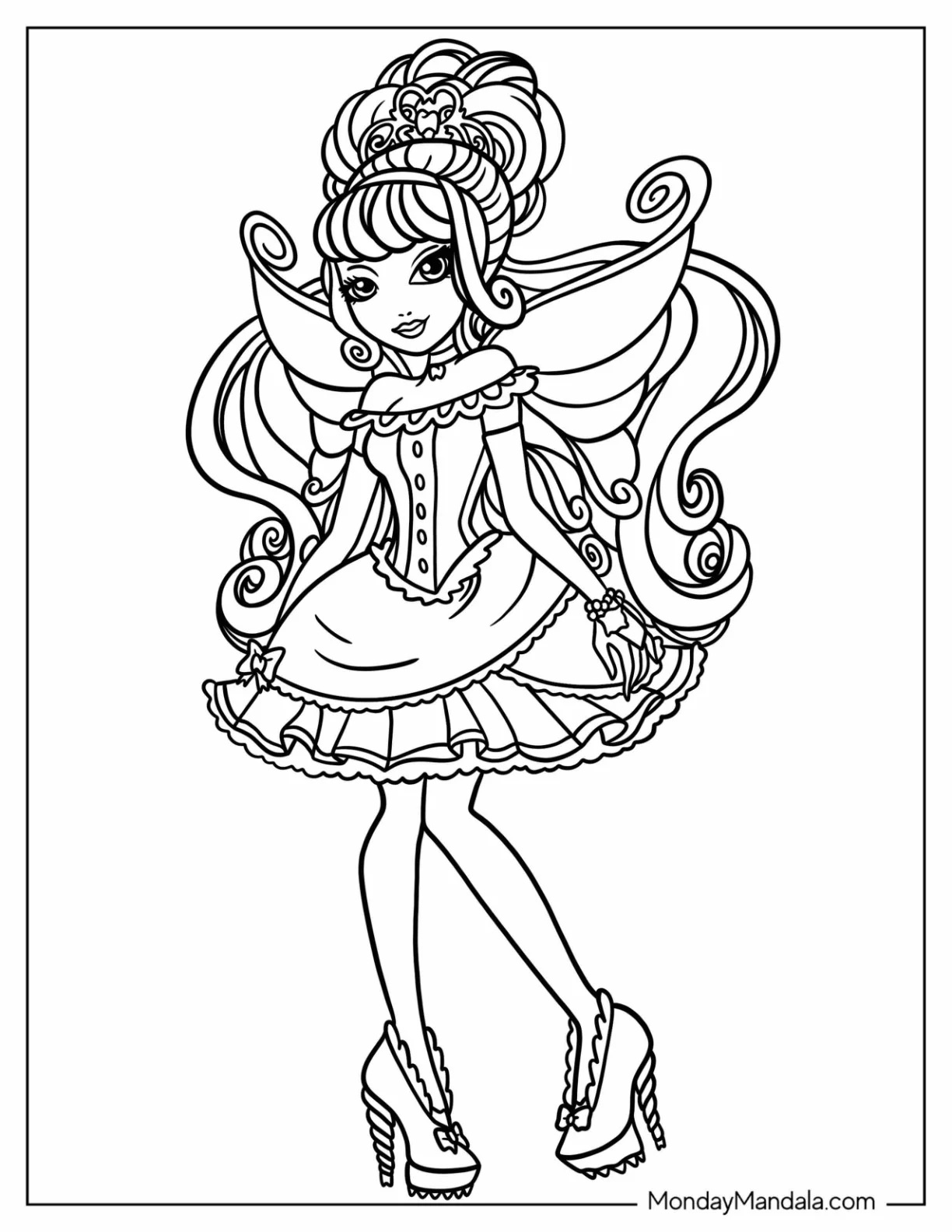 Çocuklar İçin Ever After High Boyama Sayfaları 
