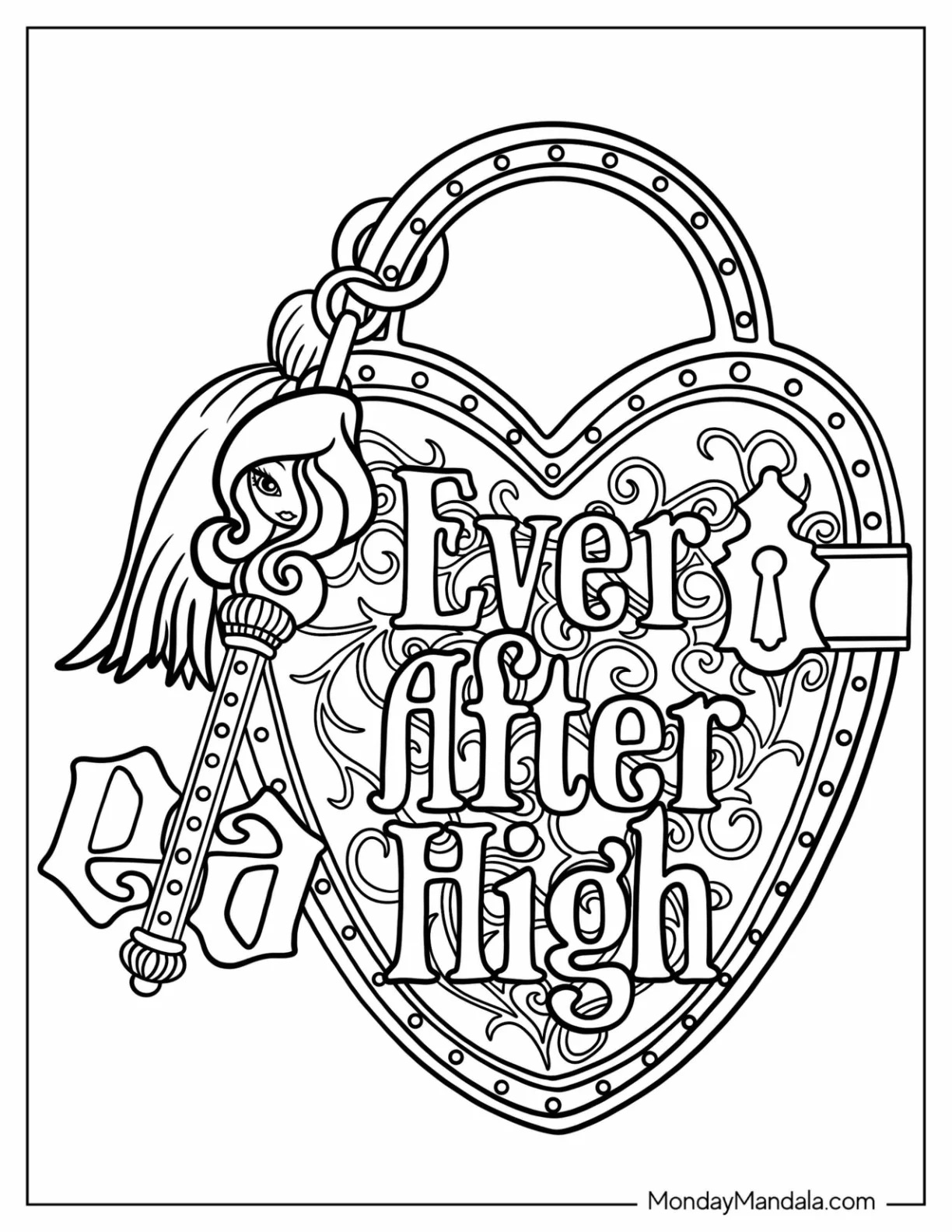 Çocuklar İçin Ever After High Boyama Sayfaları 