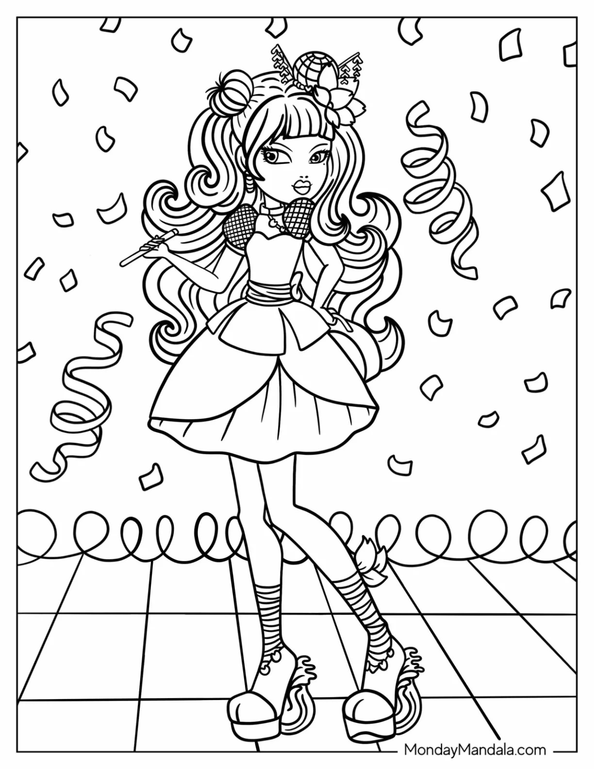Çocuklar İçin Ever After High Boyama Sayfaları 