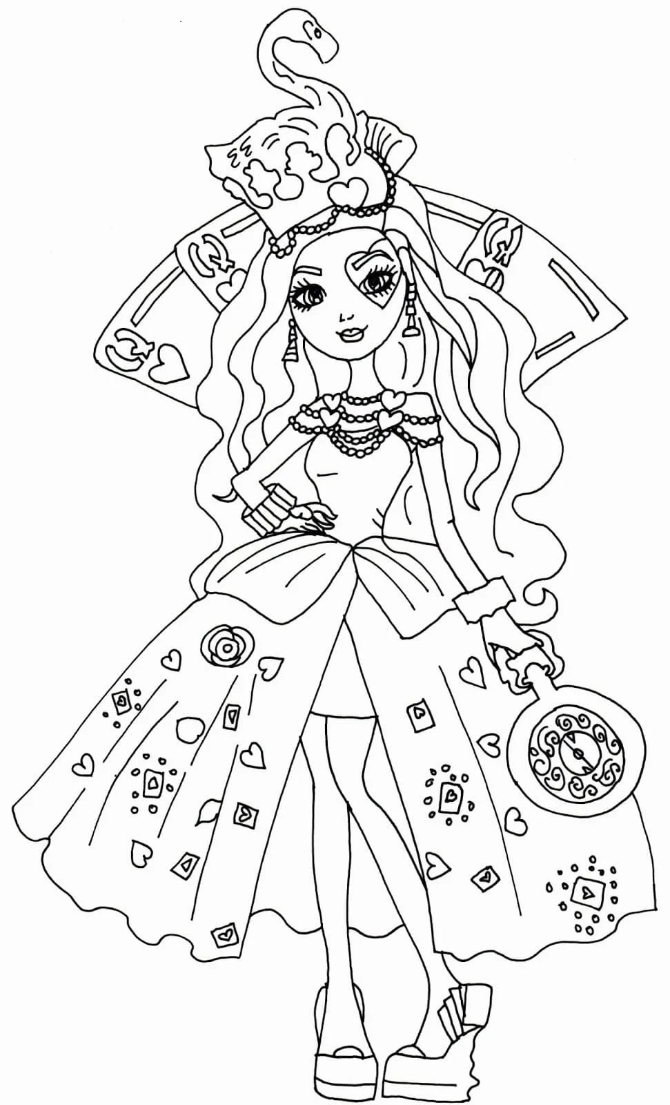 Çocuklar İçin Ever After High Boyama Sayfaları 