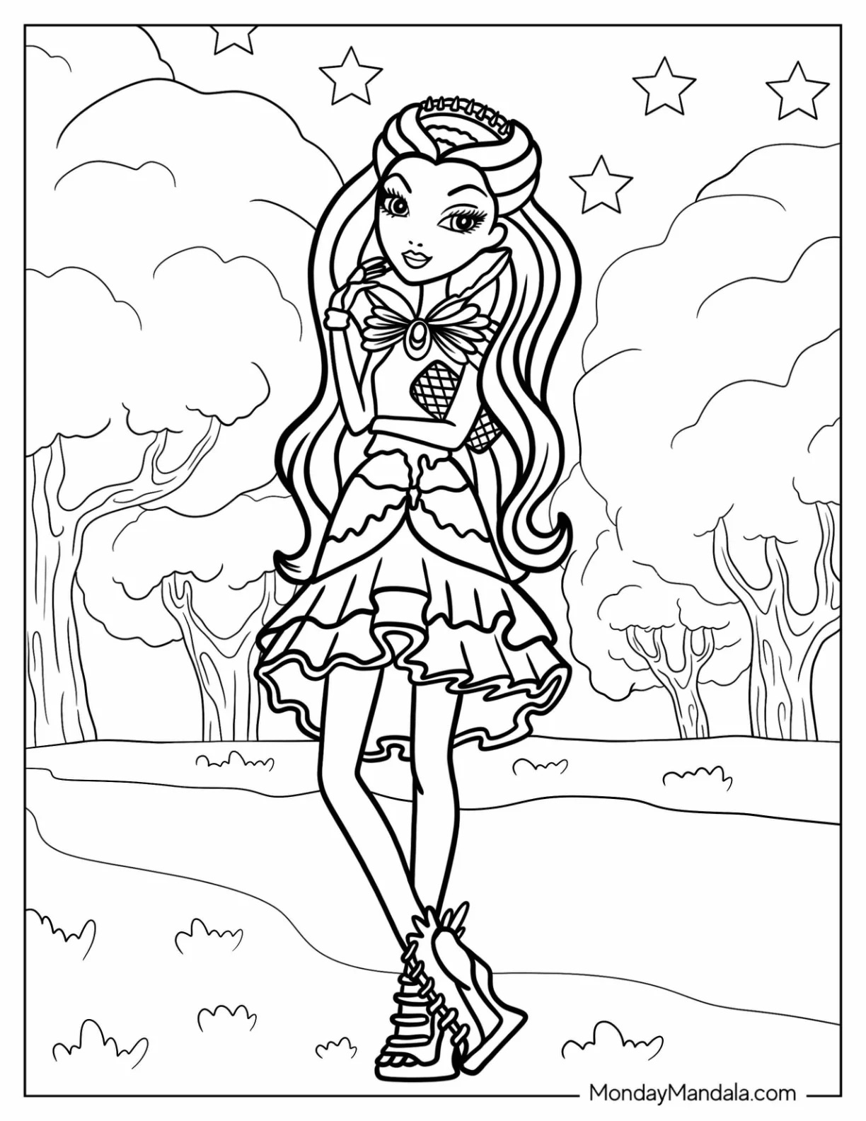 Çocuklar İçin Ever After High Boyama Sayfaları 