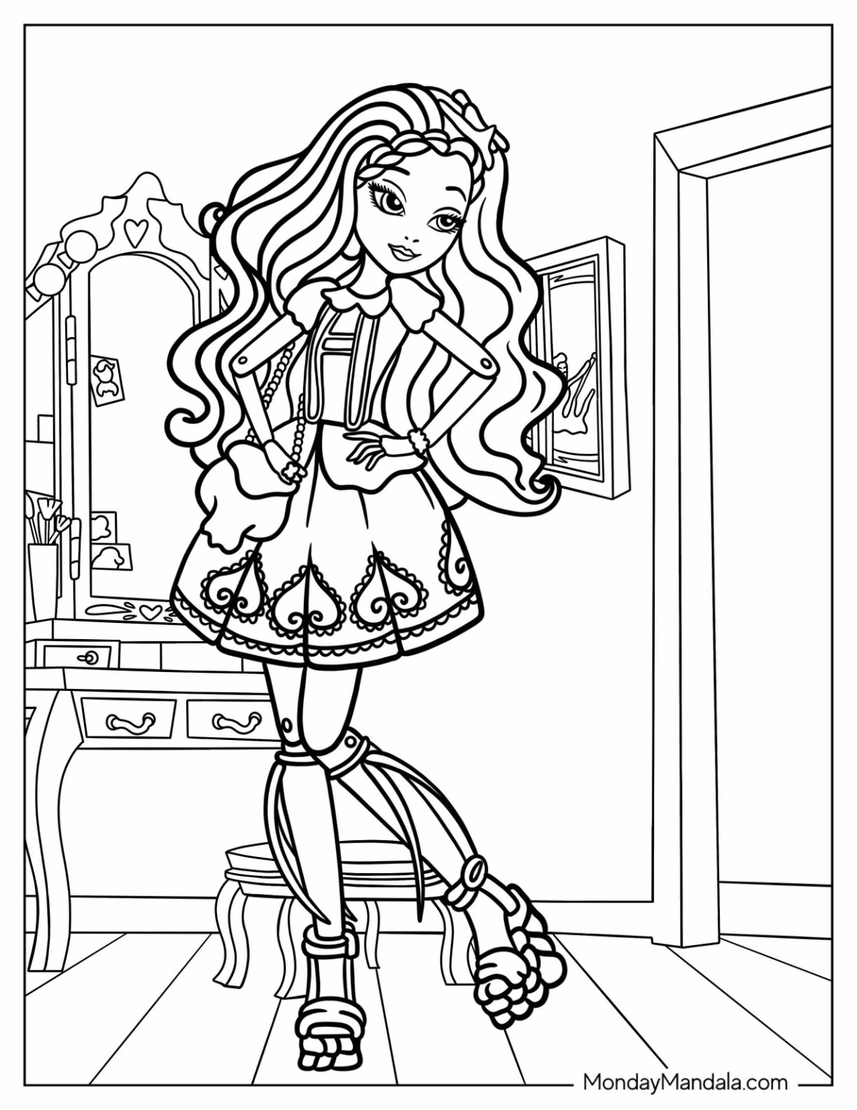 Çocuklar İçin Ever After High Boyama Sayfaları 
