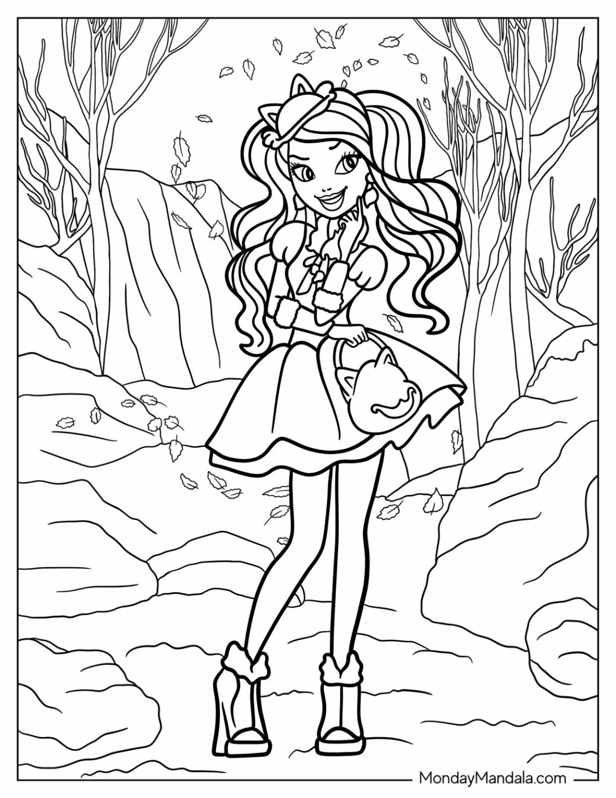 Çocuklar İçin Ever After High Boyama Sayfaları 
