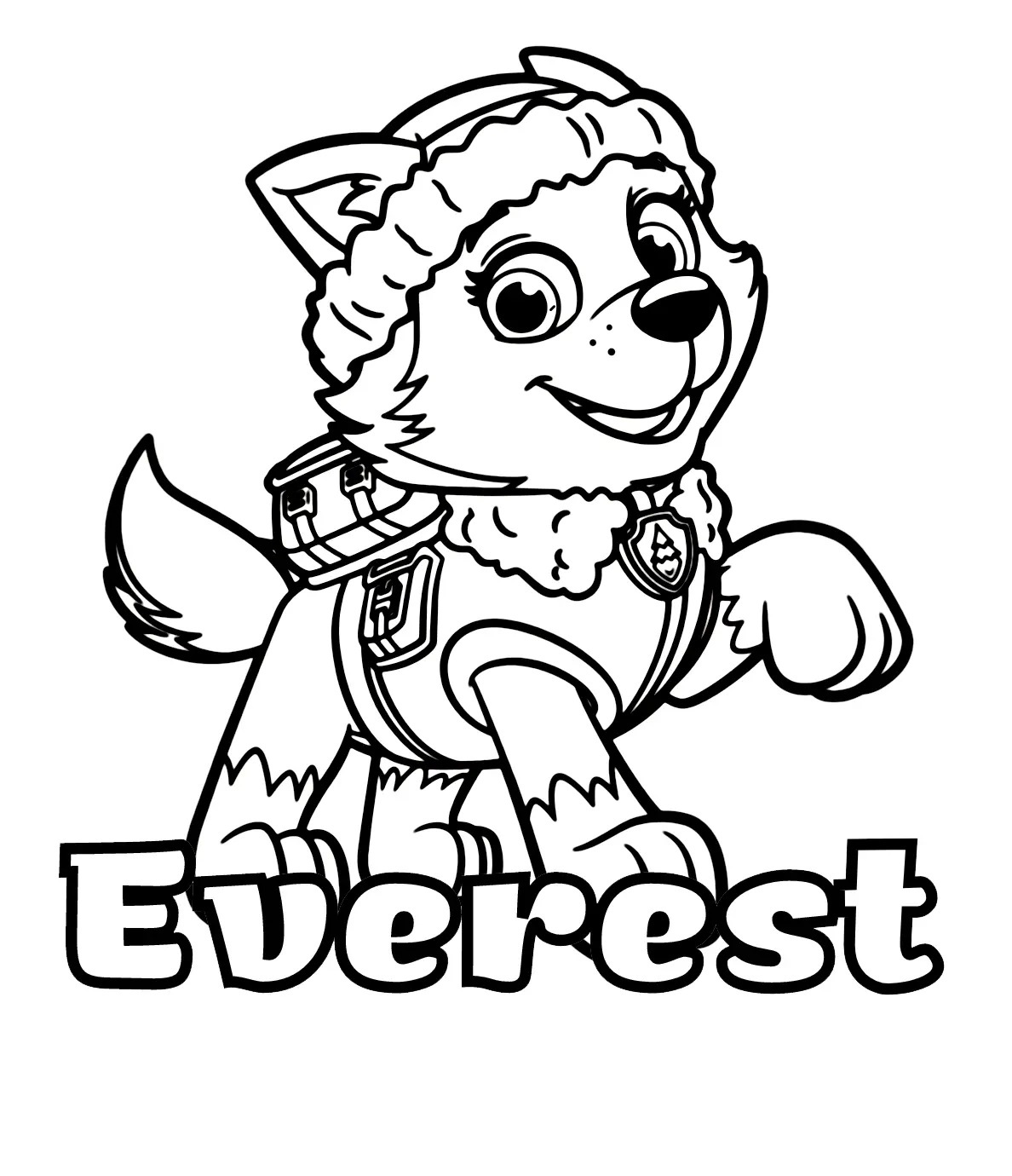 Çocuklar İçin Everest Paw Patrol Boyama Sayfaları 
