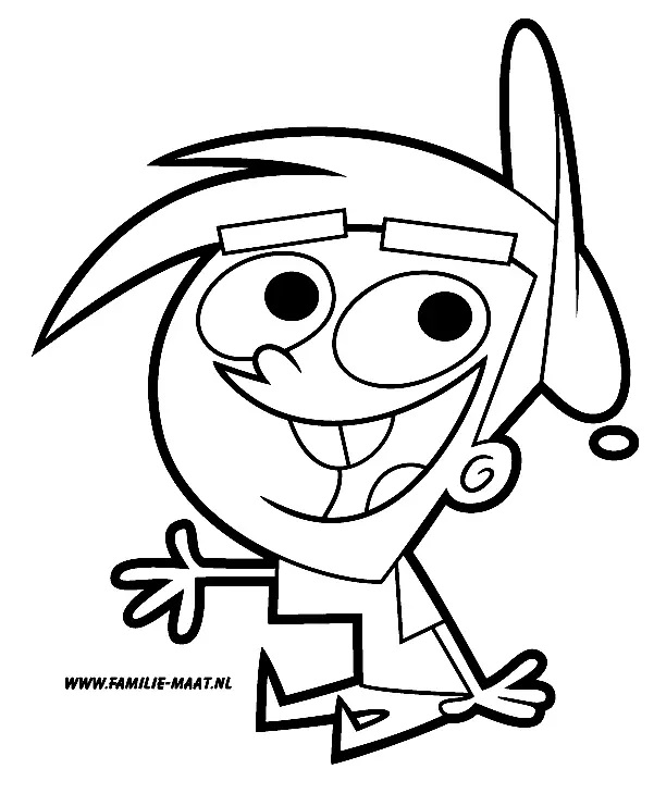 Çocuklar İçin Fairly Oddparents Boyama Sayfaları 