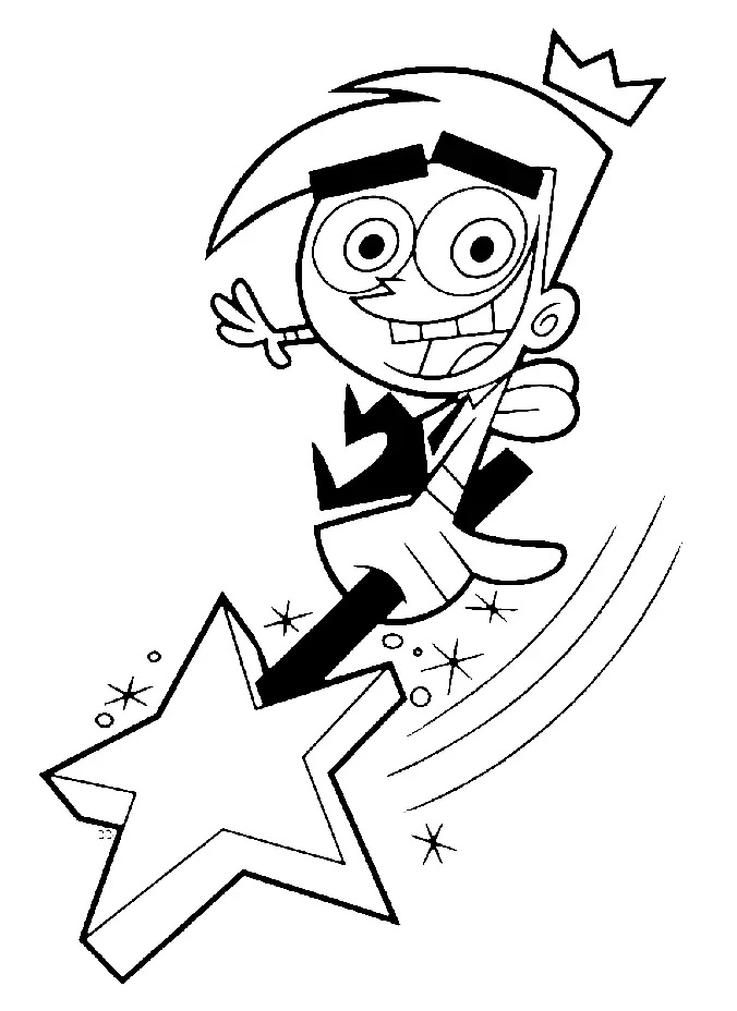 Çocuklar İçin Fairly Oddparents Boyama Sayfaları 