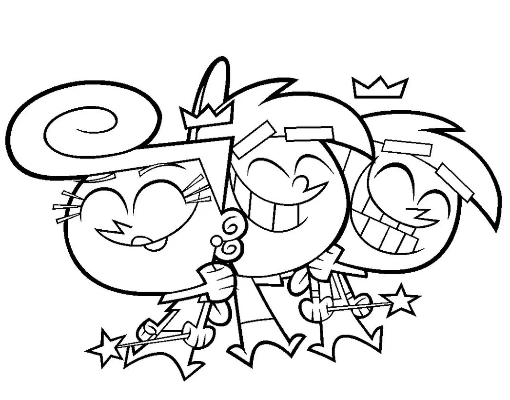 Çocuklar İçin Fairly Oddparents Boyama Sayfaları 