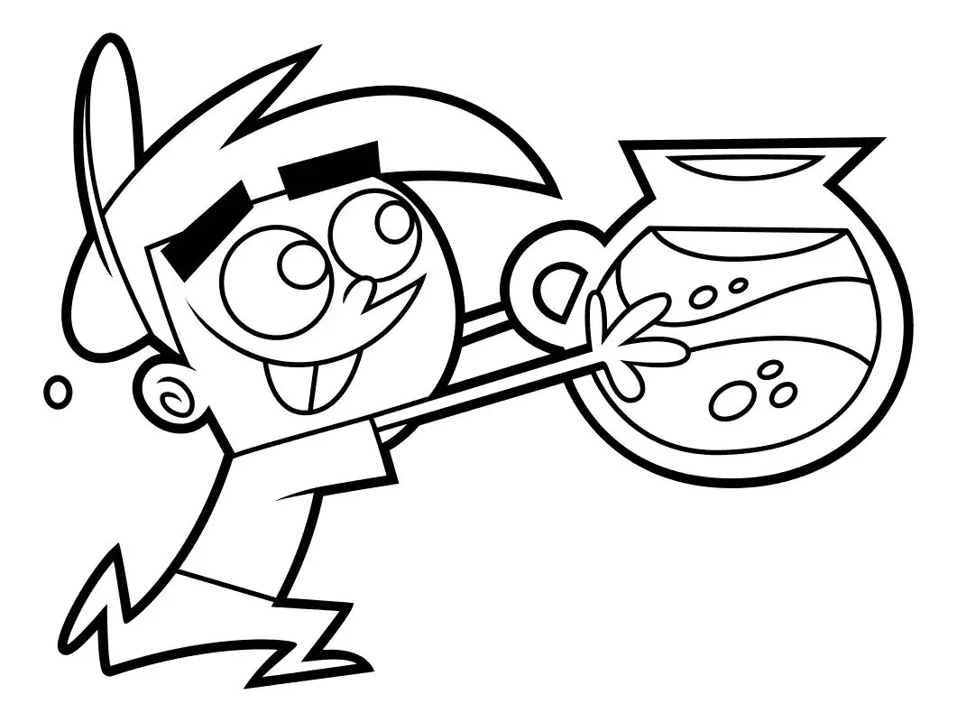 Çocuklar İçin Fairly Oddparents Boyama Sayfaları 
