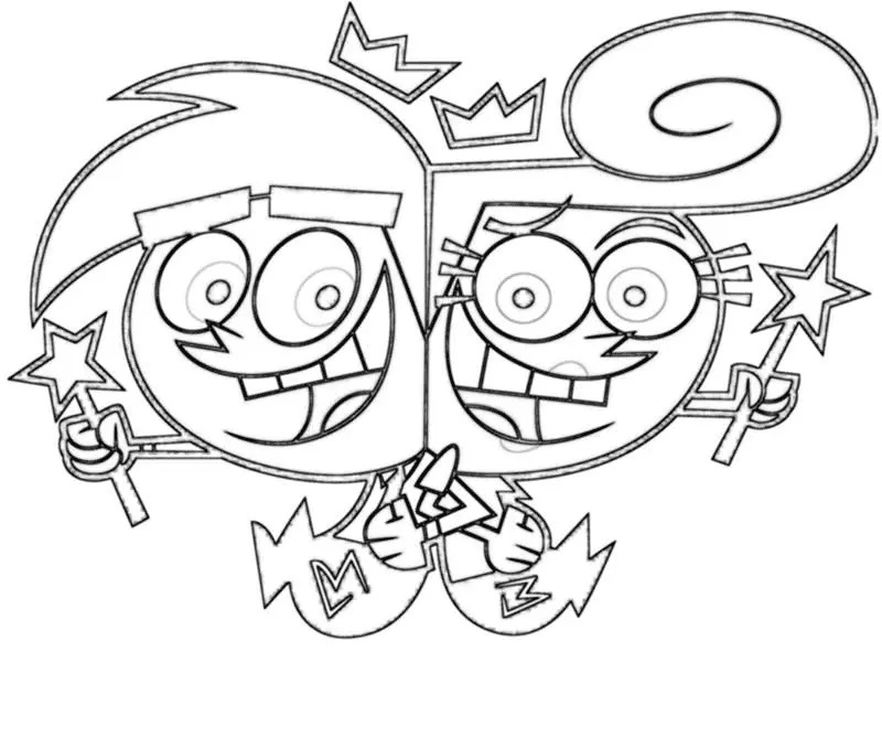 Çocuklar İçin Fairly Oddparents Boyama Sayfaları 