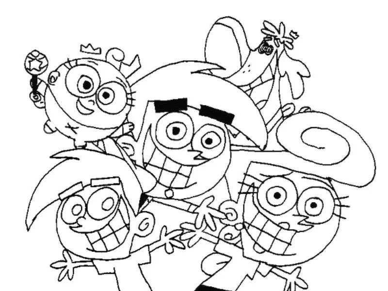Çocuklar İçin Fairly Oddparents Boyama Sayfaları 