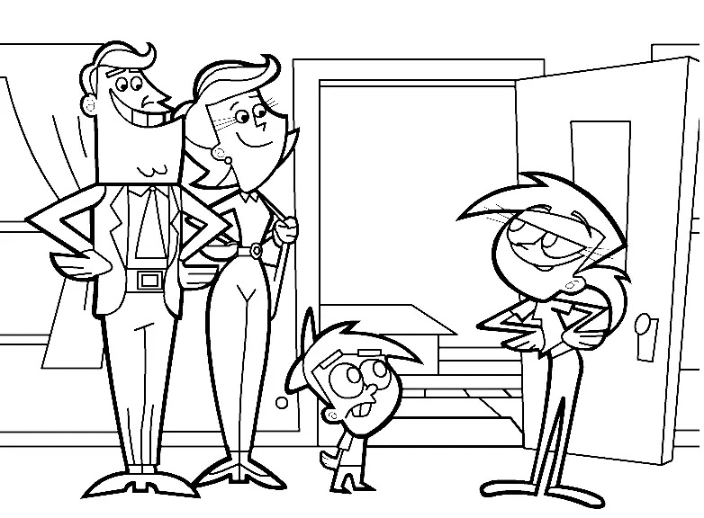 Çocuklar İçin Fairly Oddparents Boyama Sayfaları 