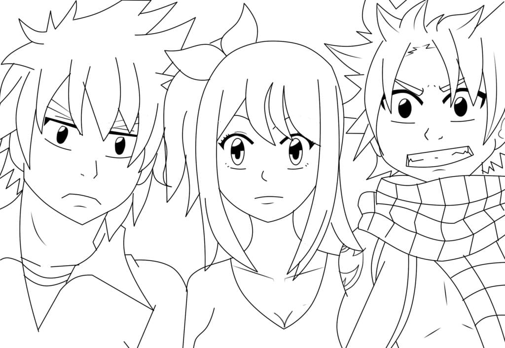 Çocuklar İçin Fairy Tail Boyama Sayfaları 