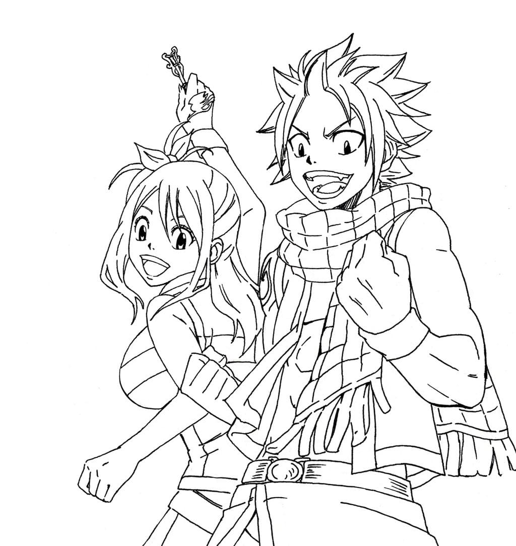 Çocuklar İçin Fairy Tail Boyama Sayfaları 