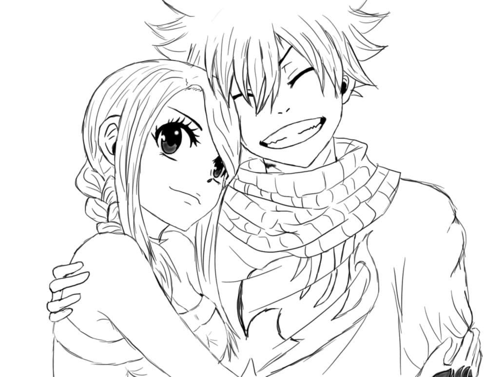 Çocuklar İçin Fairy Tail Boyama Sayfaları 