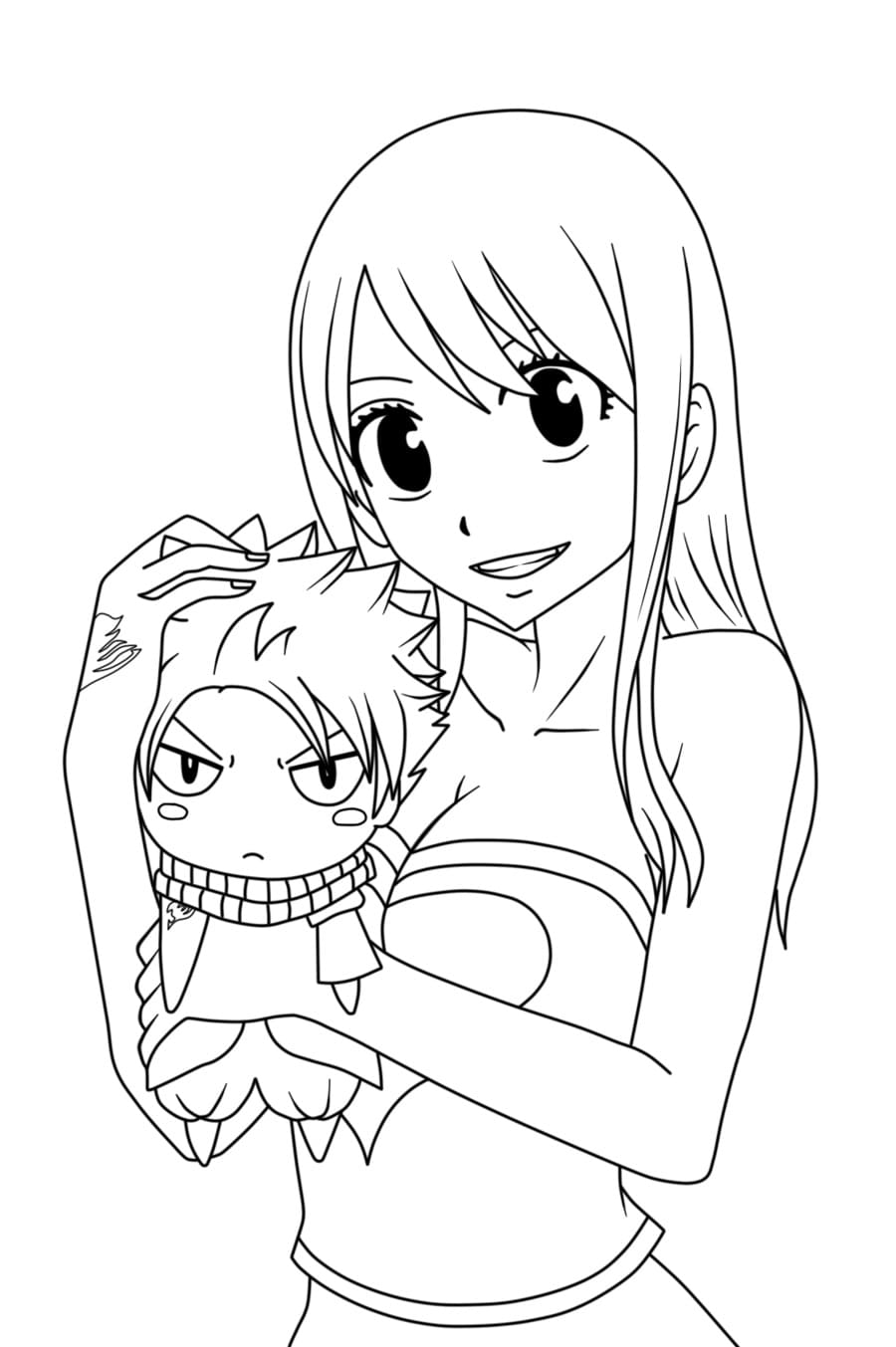 Çocuklar İçin Fairy Tail Boyama Sayfaları 
