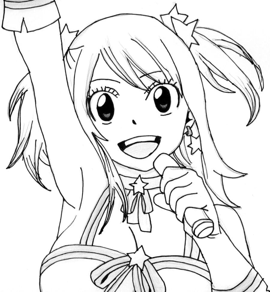 Çocuklar İçin Fairy Tail Boyama Sayfaları 