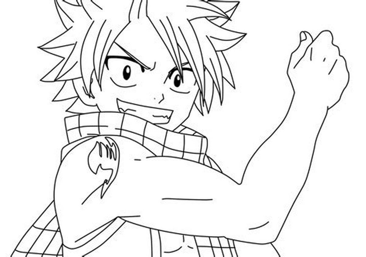 Çocuklar İçin Fairy Tail Boyama Sayfaları 
