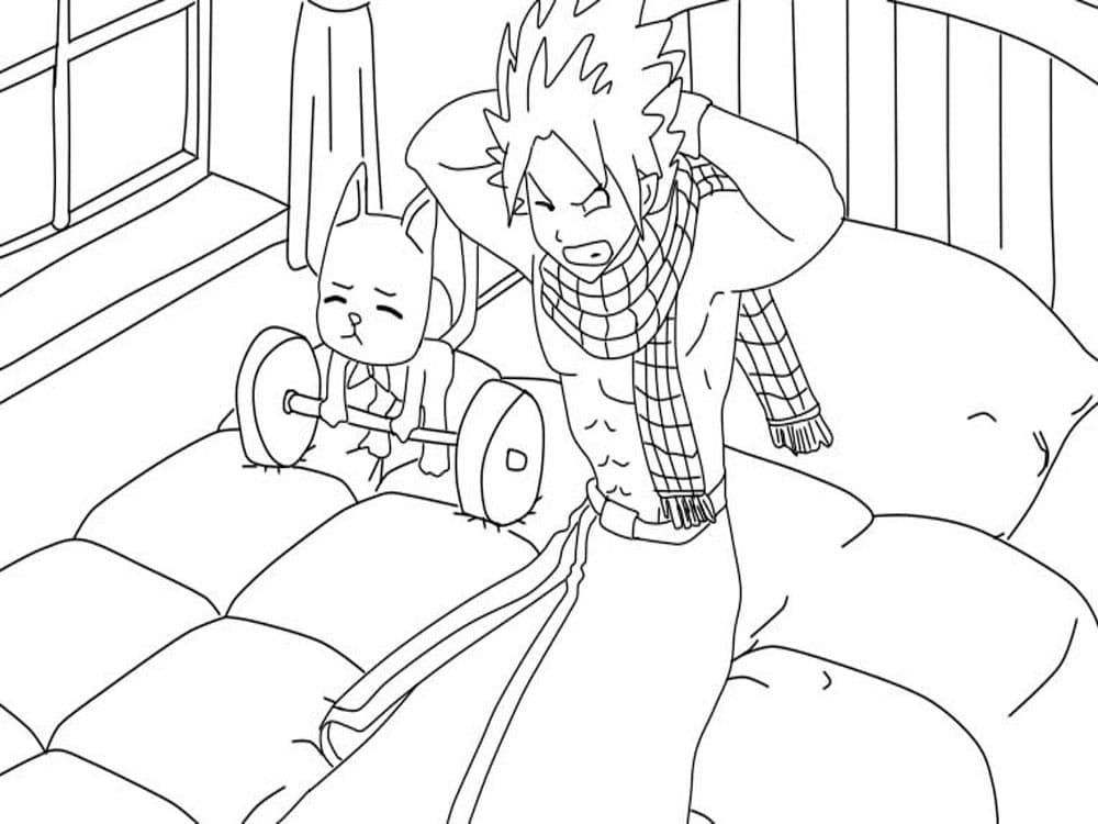 Çocuklar İçin Fairy Tail Boyama Sayfaları 