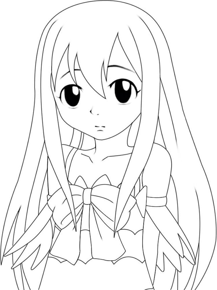 Çocuklar İçin Fairy Tail Boyama Sayfaları 