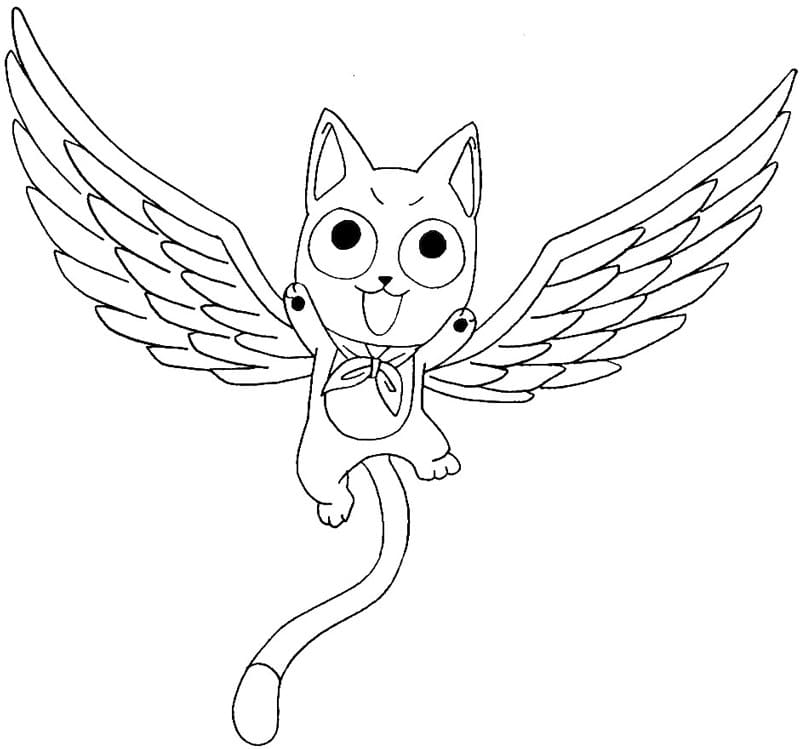 Çocuklar İçin Fairy Tail Boyama Sayfaları 