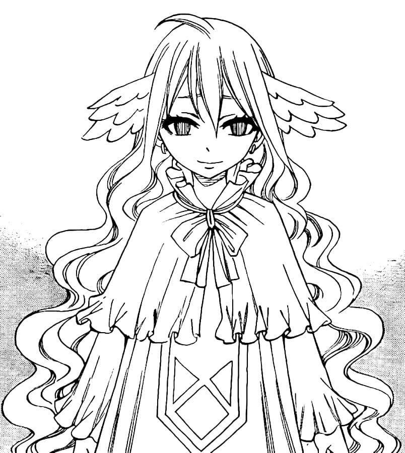 Çocuklar İçin Fairy Tail Boyama Sayfaları 