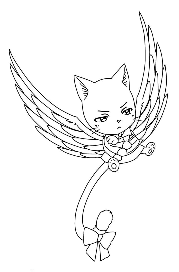Çocuklar İçin Fairy Tail Boyama Sayfaları 
