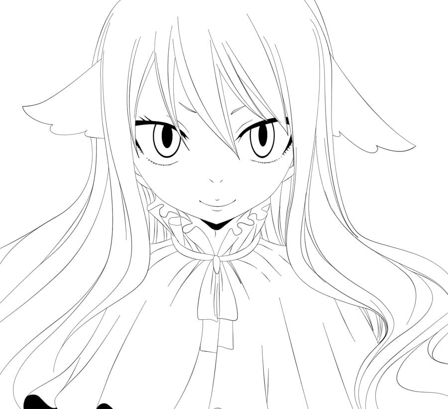 Çocuklar İçin Fairy Tail Boyama Sayfaları 