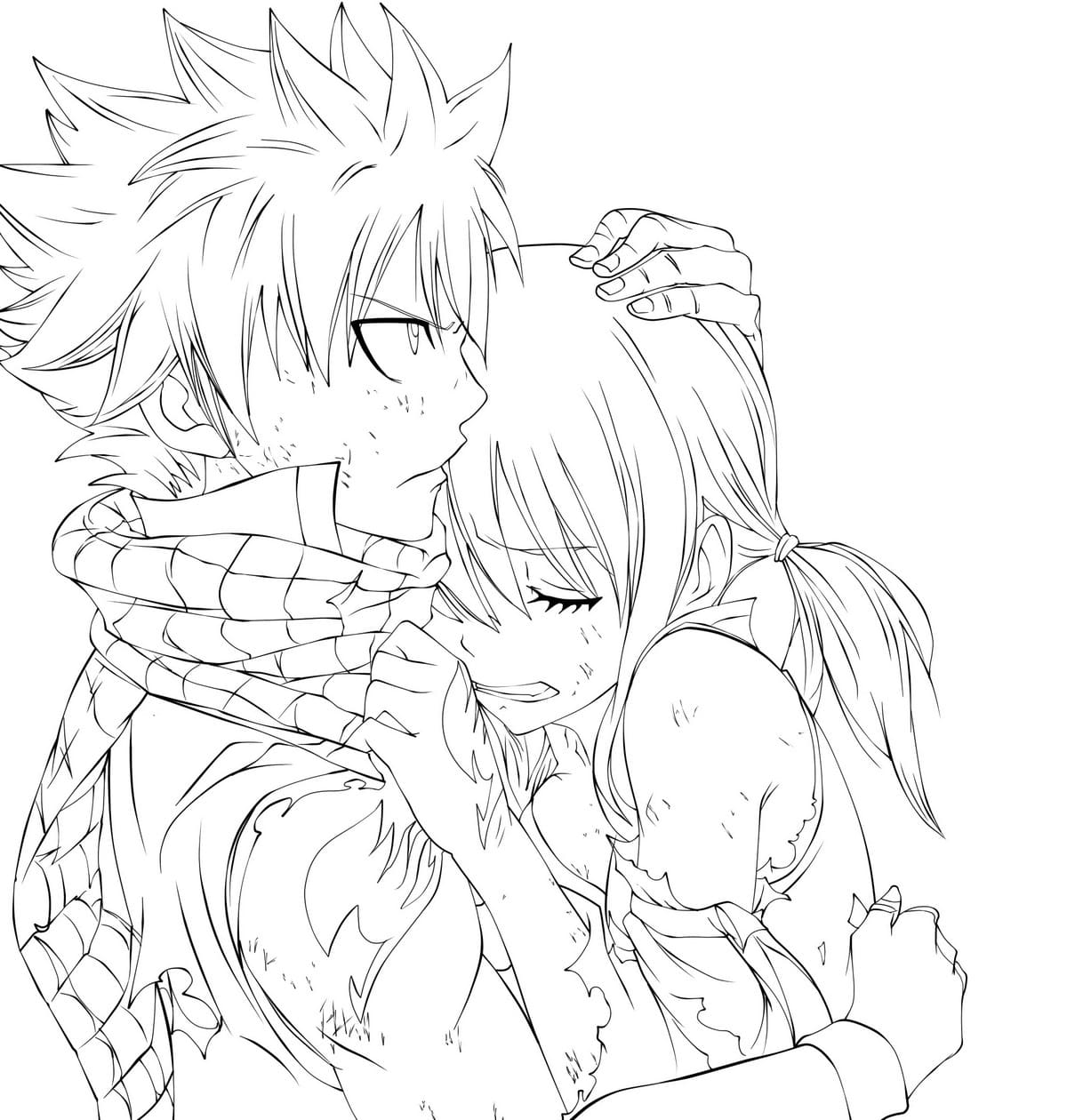 Çocuklar İçin Fairy Tail Boyama Sayfaları 