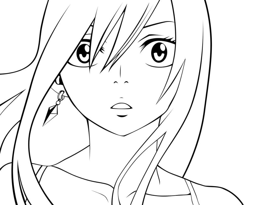 Çocuklar İçin Fairy Tail Boyama Sayfaları 