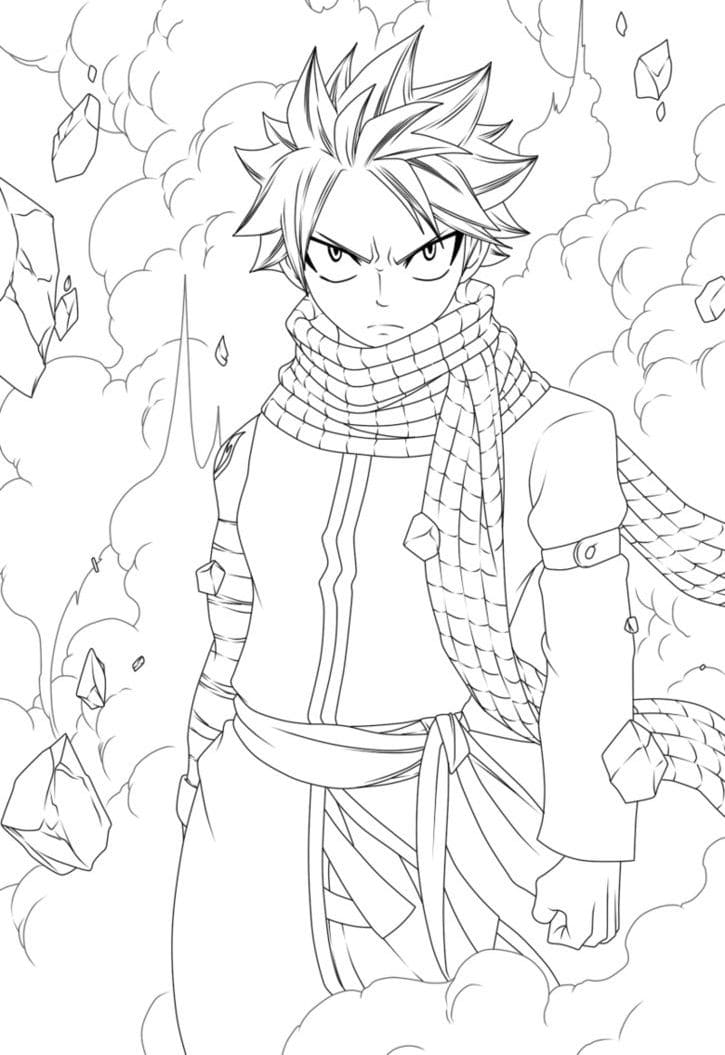 Çocuklar İçin Fairy Tail Boyama Sayfaları 