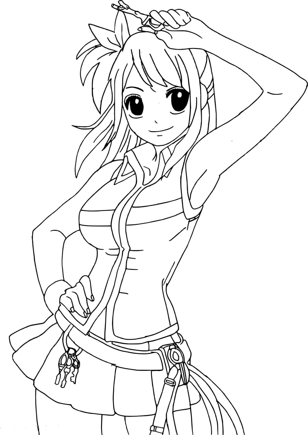 Çocuklar İçin Fairy Tail Boyama Sayfaları 