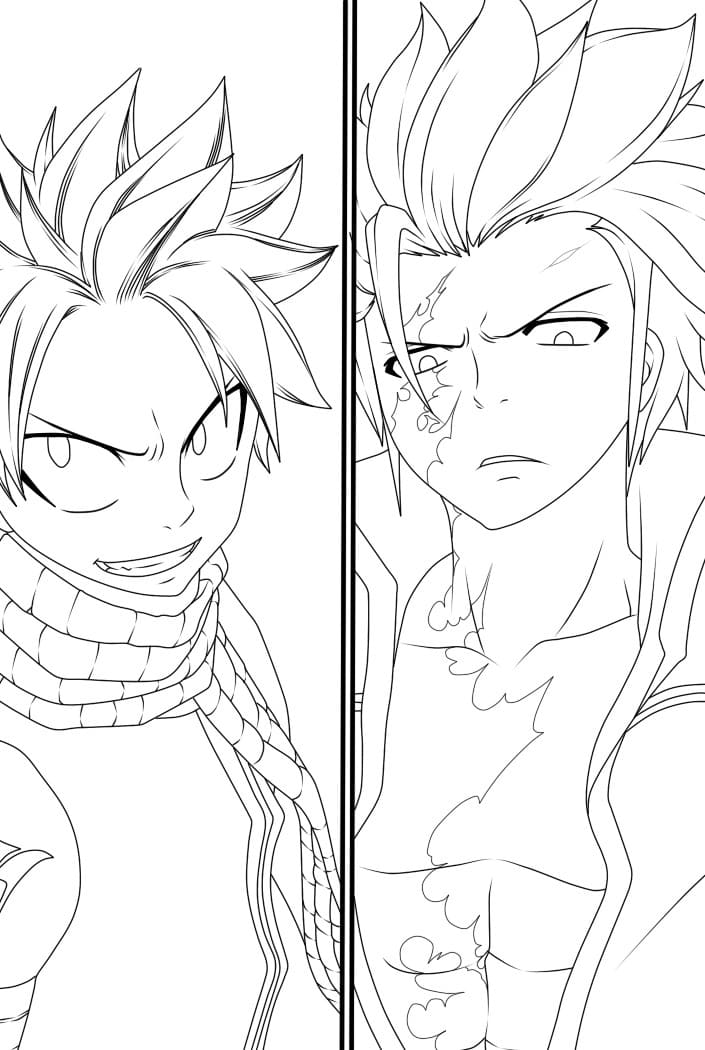 Çocuklar İçin Fairy Tail Boyama Sayfaları 