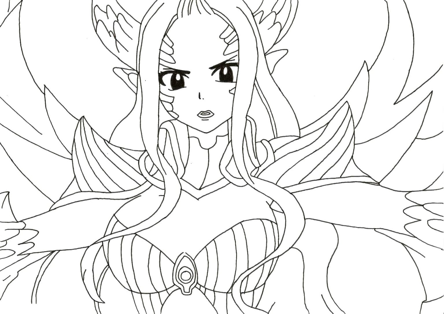 Çocuklar İçin Fairy Tail Boyama Sayfaları 
